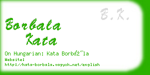 borbala kata business card
